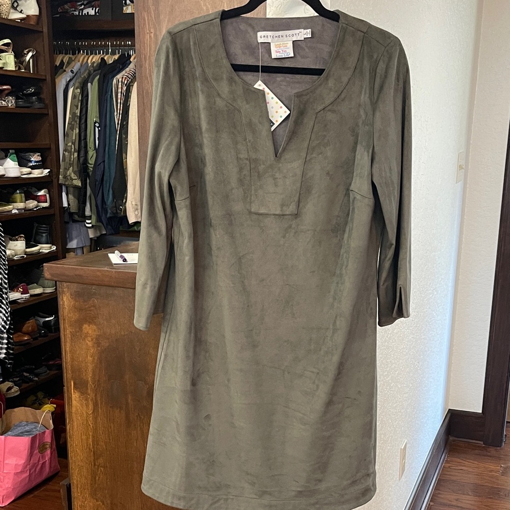 Gretchen Scott Designs Suede Tunic Dress